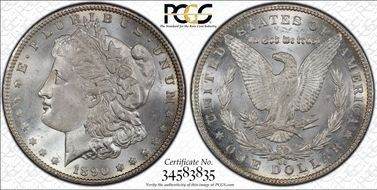 1890-CC $1 MS63+