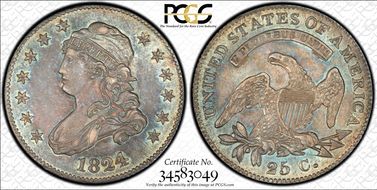 1824/2 25C B-1 MS62
