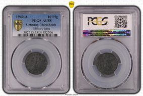 1940-A 10 Pfg Military Issue AU55