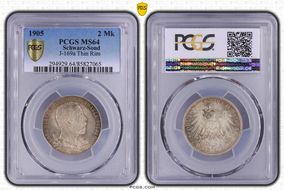 1905 2 Mk J-169a Thin Rim MS64