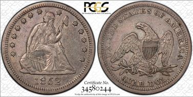1852 25C XF40