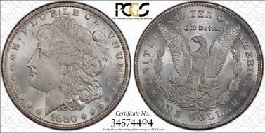 1880/79-CC $1 Reverse of 1878 MS64