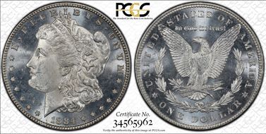1884 $1 MS64PL