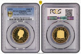 1975 1000 P The New Society KM-213  Au PR68DCAM