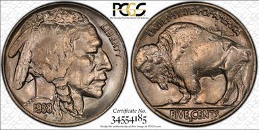 1938-D 5C Buffalo MS65