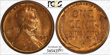 1927-S 1C MS64RD
