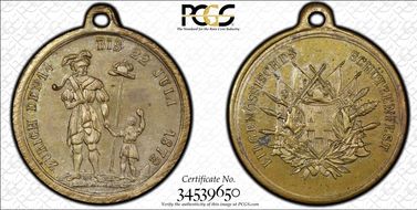 1872 Medal Zurich R-1734b MS63