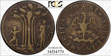 (ca. 1670) Token New Yorke in America Brass VF20