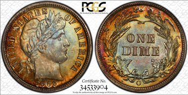 1906-O 10C MS67