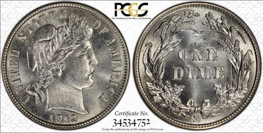 1912-S 10C MS65+