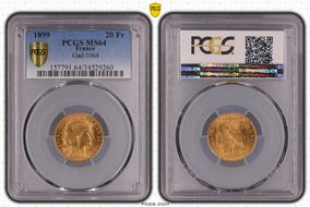 1899 20 Fr Gad-1064 F-534 MS64