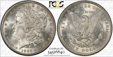 1892 $1 MS65