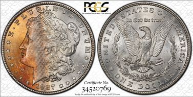 1887 $1 VAM 12, Alligator Eye MS63