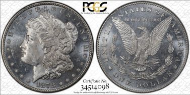 1878 7/8TF $1 VAM 34, 7/4 Weak MS64