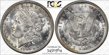 1891-O $1 MS63