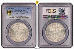 1931-F 5 Mk Oak Tree J-331 MS65