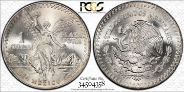 1984-Mo Onza Libertad Ag MS68+