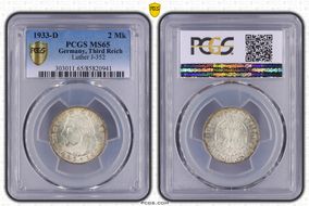 1933-D 2 Mk Luther J-352 MS65