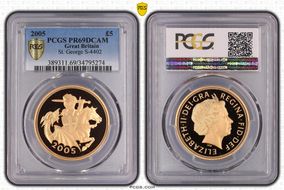 2005 £5 S-SE10 St. George PR69DCAM
