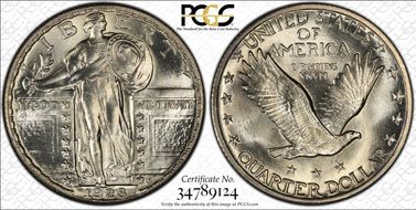 1928 25C MS64FH