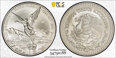 1999-Mo Onza Libertad Ag MS68