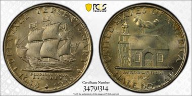 1936 50C Delaware MS67