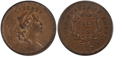 1794 1/2C C-9 AU55BN