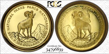 1985 $100 National Parks PR67DCAM