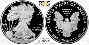 2016-W $1 Silver Eagle 30th Anniversary Lettered Edge PR70DCAM