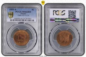 1853-A 5C Gad-152 F-116 MS66RD