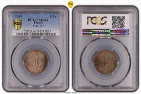 1900 1 Fr Gad-467 F-217 MS64