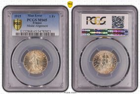 1915 1 Fr Gad-467 F-217 MS65