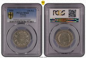 AH1374-1954 (10 Fr) Lec-352 MS64