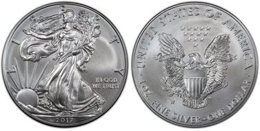 2017-W $1 Burnished Silver Eagle SP69