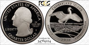2018-S 25C Cumberland Island NP First Strike PR69DCAM