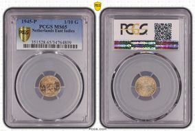 1945-P 1/10 G KM-318  Ag MS65