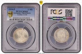 1934-F 2 Mk Schiller J-358 MS64