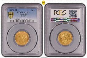 1876-M Sov S-3857 AU53