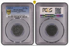 1945-E 10 Pfg J-371 MS63