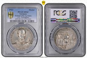 1923 Medal  Kienast-300 Ag Matte A.L. Schlageter SP62