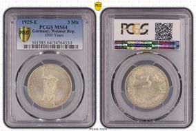 1925-E 3 Mk 1000 Years J-321 MS64