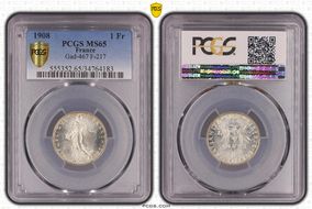 1908 1 Fr Gad-467 F-217 MS65
