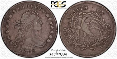 1796 $1 Small Date, Small Letters VF25