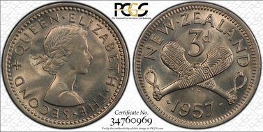 1957 3D 87 Beads MS67