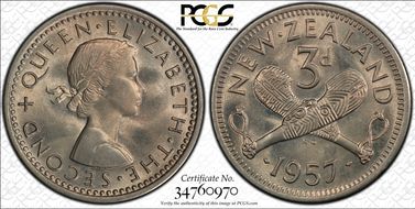 1957 3D 87 Beads MS66