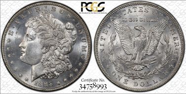 1888 $1 VAM 12, Doubled Reverse MS64