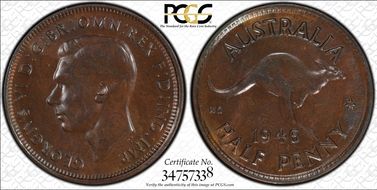 1946(p) 1/2D MS63BN