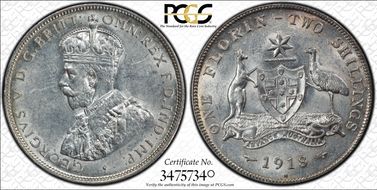 1918-M Florin AU58