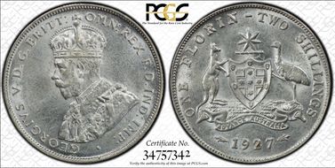 1927(m) Florin AU58