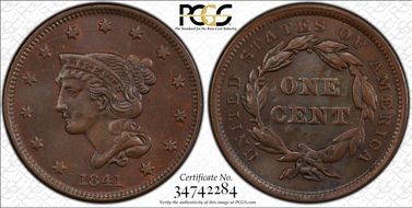 1841 1C N-5 MS63BN